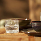 F2D Waterglas 22cl Transparant Crackle (set van 2)