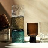 F2D Glas met voet 25cl Bruin Kolon (set van 2)