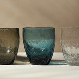 F2D Waterglas 25cl Blauw Crackle (set van 2)