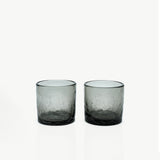 F2D Waterglas 22cl Grijs Crackle (set van 2)