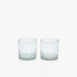 F2D Waterglas 22cl Transparant Crackle (set van 2)