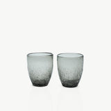 F2D Waterglas 25cl Grijs Crackle (set van 2)