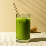 Matcha glas hoog crackle (set van 2)