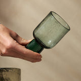 F2D Glas met voet 25cl Groen Kolon (set van 2)