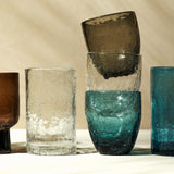 F2D Waterglas 25cl Grijs Crackle (set van 2)